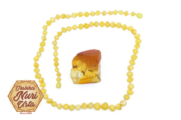 ORJİNAL DAMLA KEHRİBAR ERKEK VE BAYAN SERTİFİKALI KOLYE 