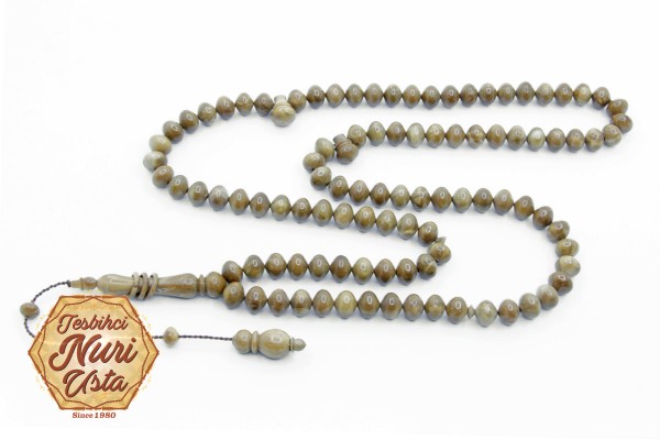 SIĞIRCIK KESİM 99'LUK KUKA AĞACI HALKALI İMAME SİSTEMLİ PÜSKÜL ÖZEL EL YAPIMI TESBİH