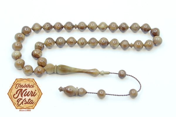 SIĞIRCIK KESİM KLASİK İMAMELİ KUKA AĞACI SİSTEMLİ ÖZEL EL YAPIMI TESBİH