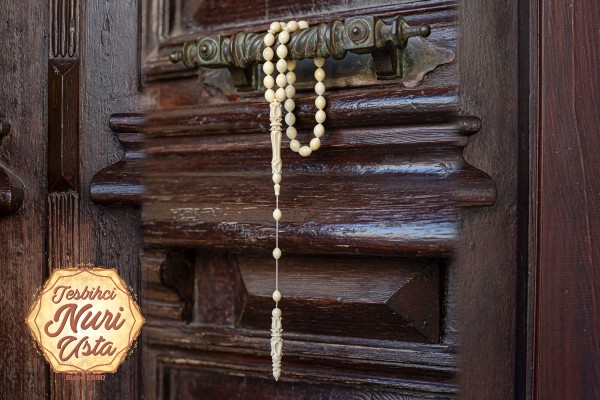 MORS BALIĞI DİŞİ OYMA İŞÇİLİKLİ KOLLEKSİYONLUK TESBİH