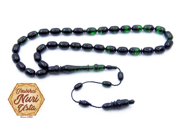 KOYU YEŞİL ÇİFT RENK YENİ ATEŞ KEHRİBAR MEVLEVÎ İMAME 