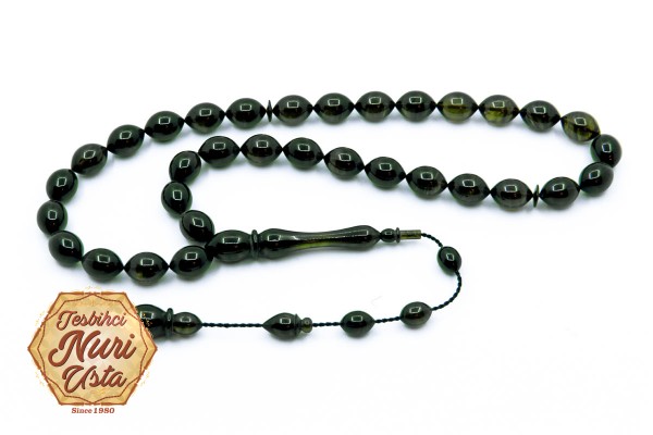 KOYU YEŞİL YENİ ATEŞ KEHRİBAR KLASİK İMAME 