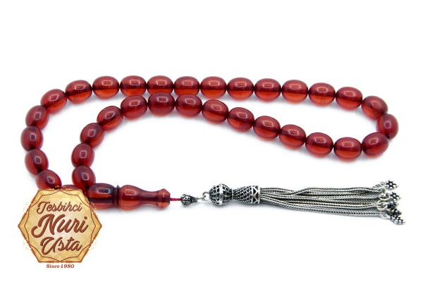 925 AYAR GÜMÜŞ PÜSKÜL YENİ SIKMA KEHRİBAR KLASİK İMAME