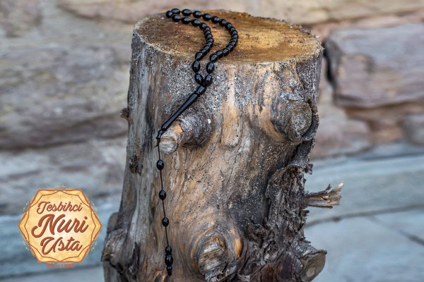 ELİPS TANE KOLLEKSİYONLUK ÖZEL İŞÇİLİKLİ ORJİNAL ERZURUM OLTU TAŞI TESBİH